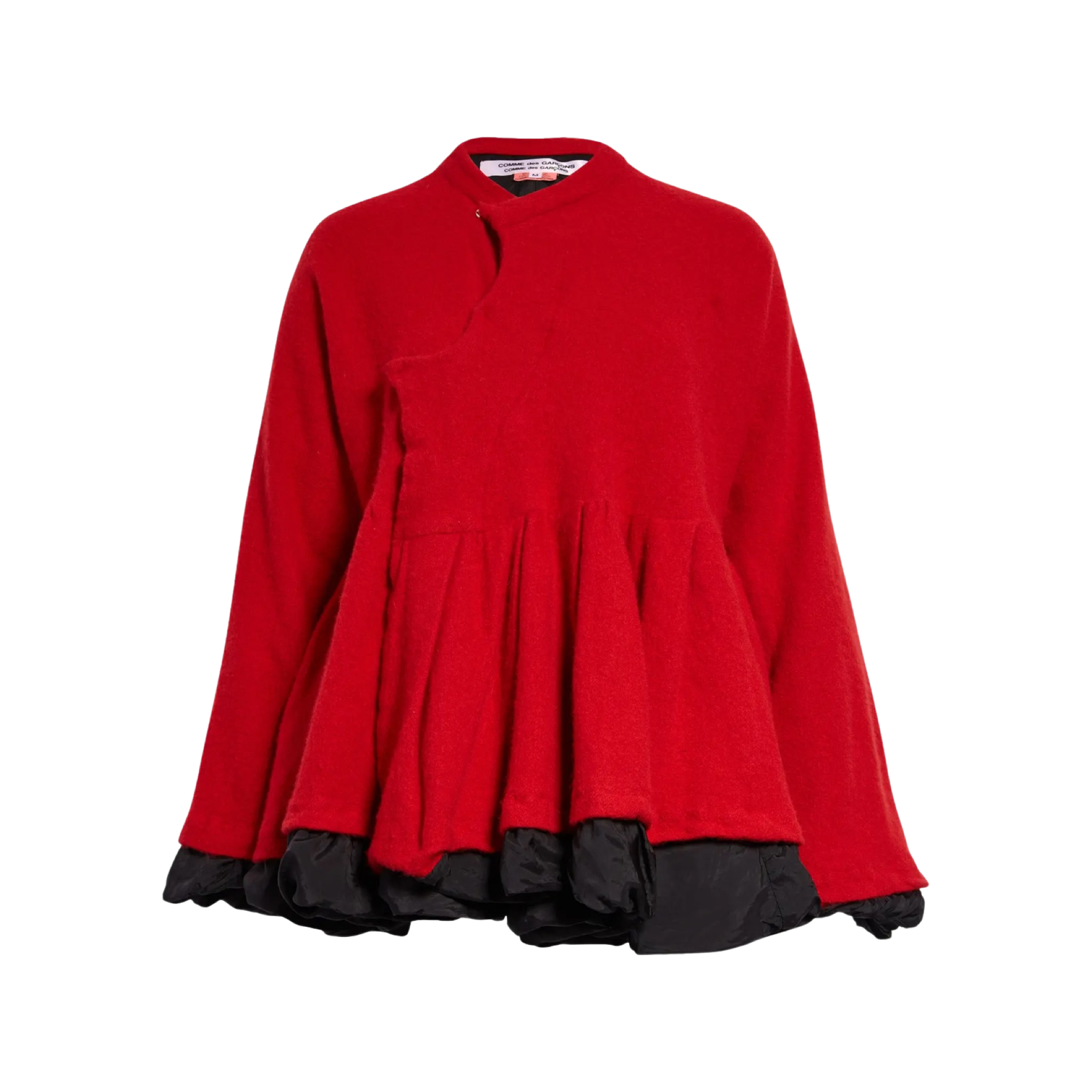 Wool & Nylon Serge Peplum Jacket