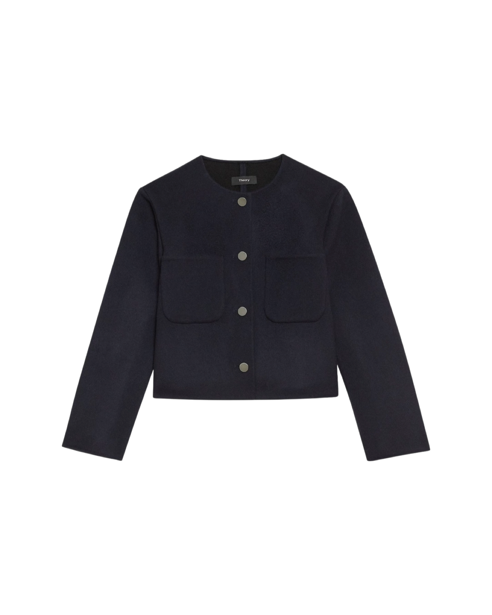 Cropped Jacket In Double-face Wool-cashmere