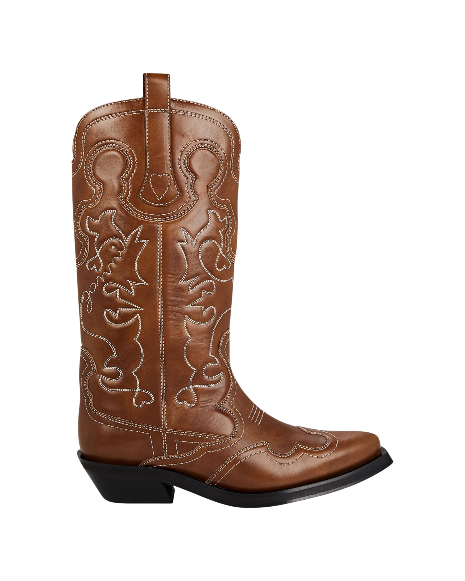 Embroidered Leather Western Boots