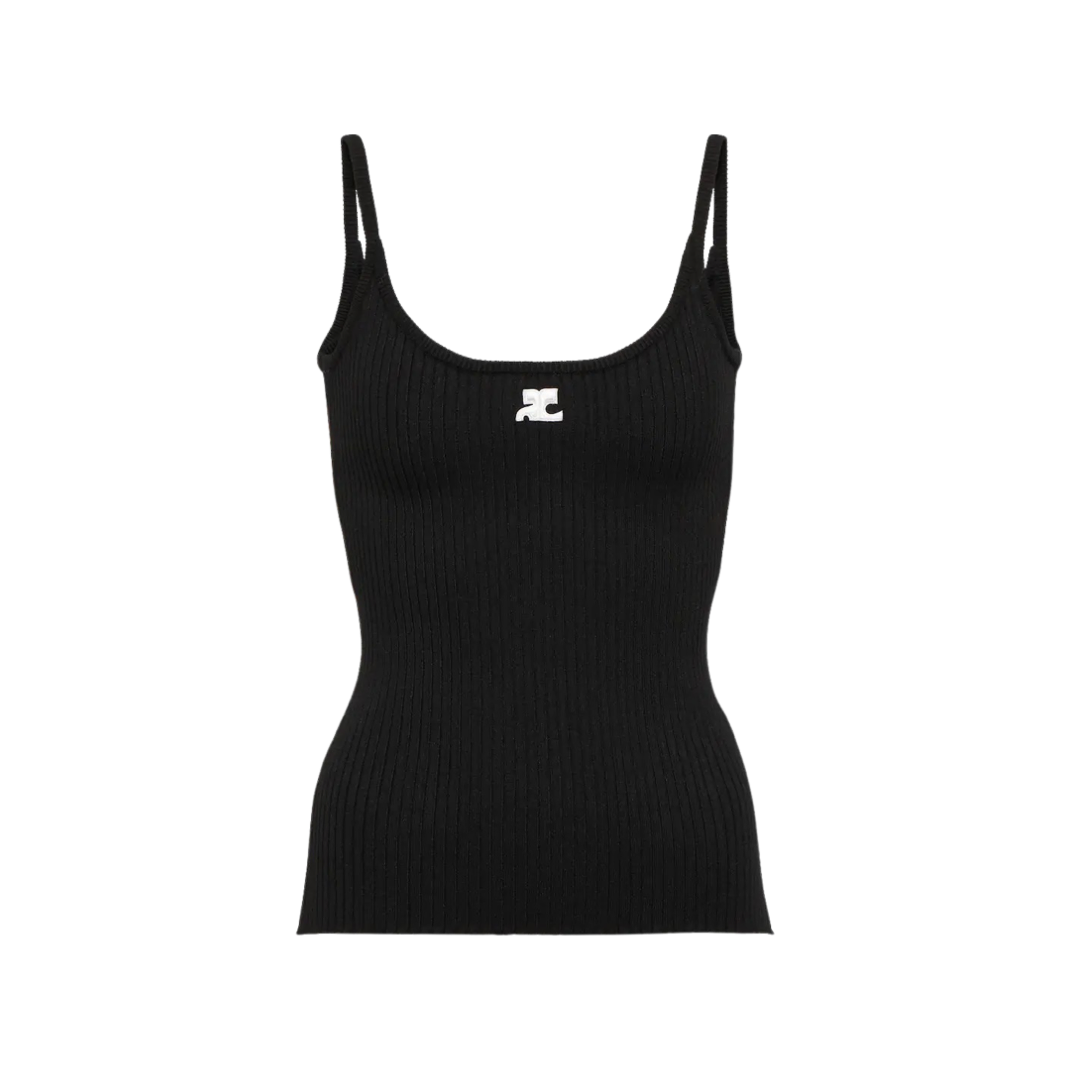 Logo ribbed-knit tank top