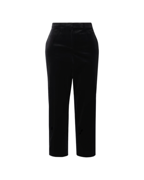 Treeca Cropped Cotton-blend Velvet Slim-leg Pants