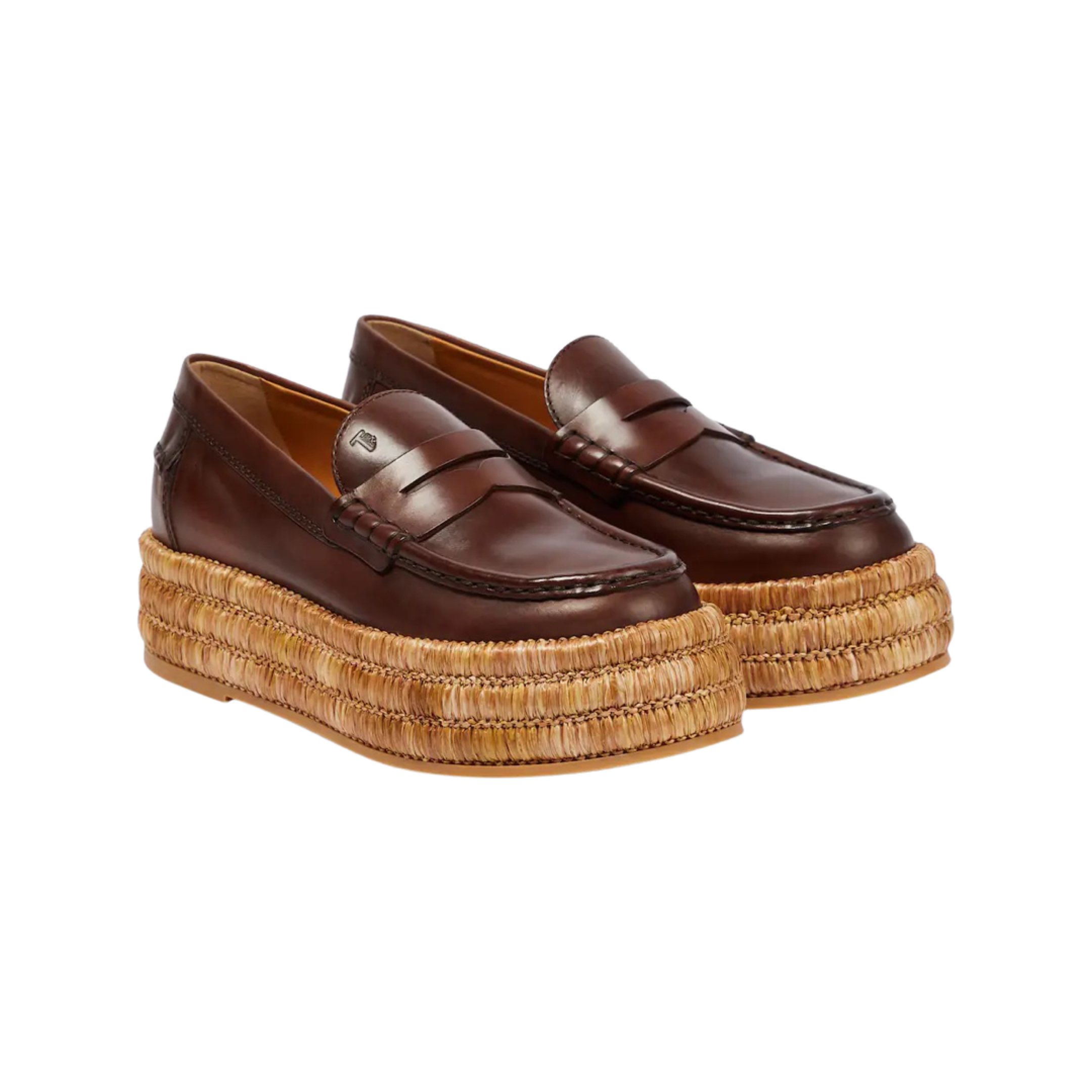 Leather Platform Loafers