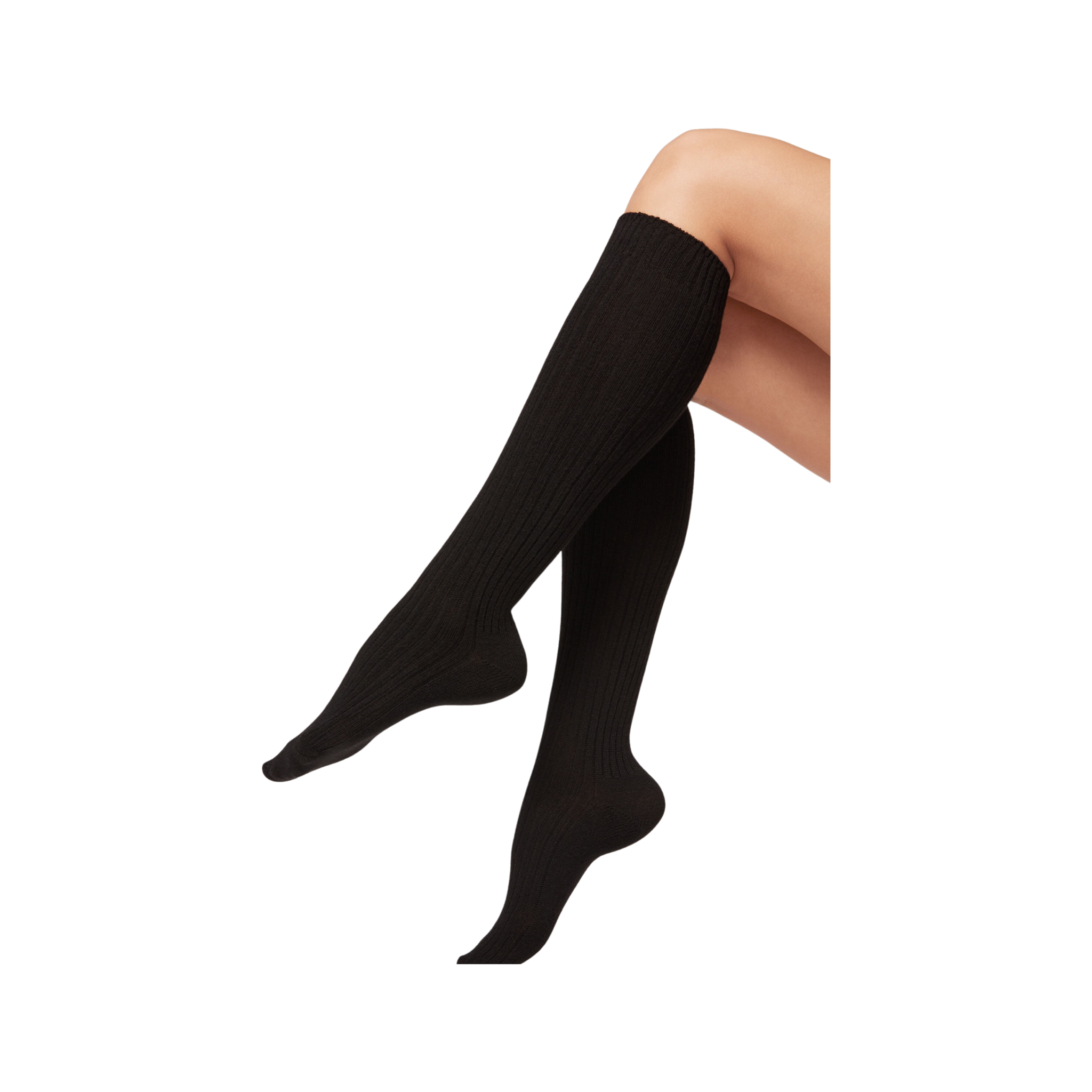 Women’s Ribbed Long Socks With Wool And Cashmere