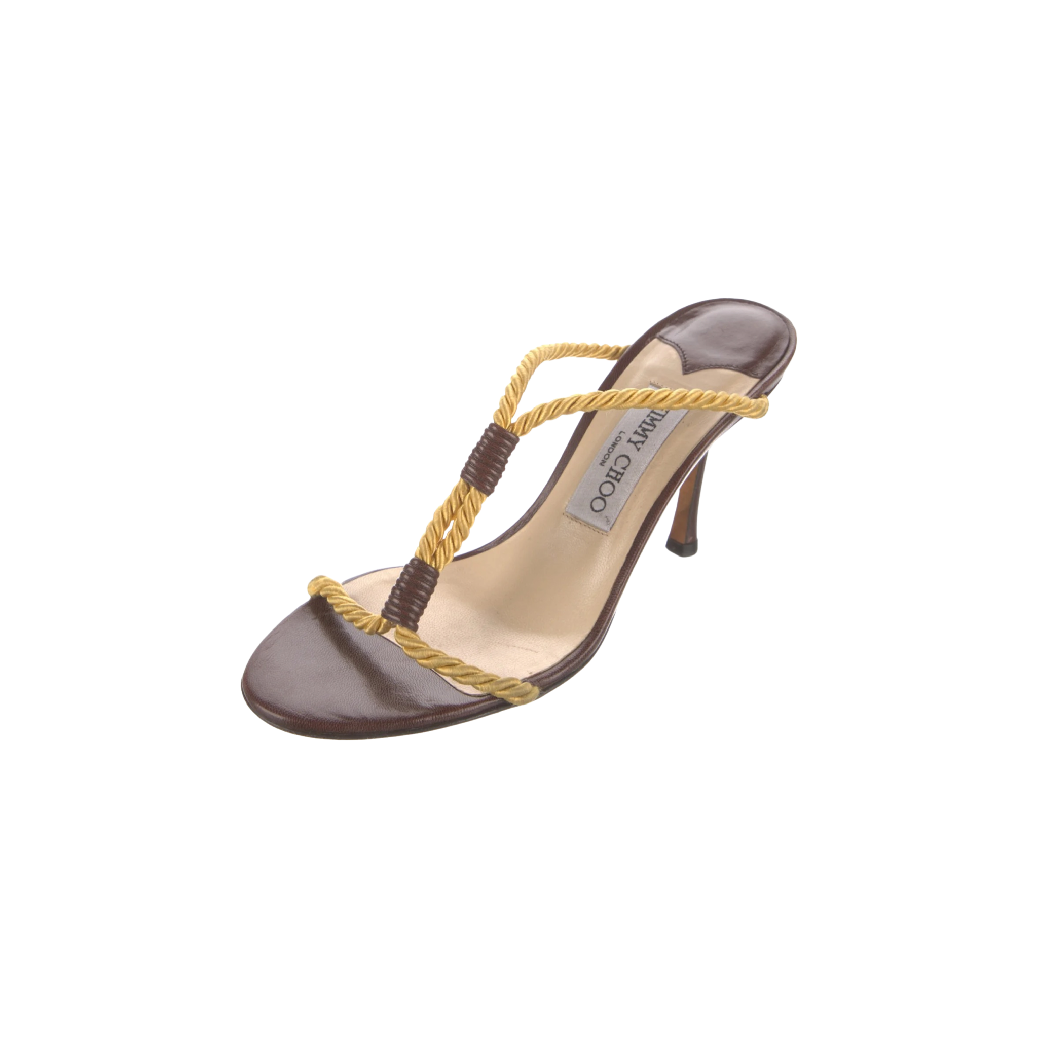 Animal Print Leather Trim Embellishment T-strap Sandals