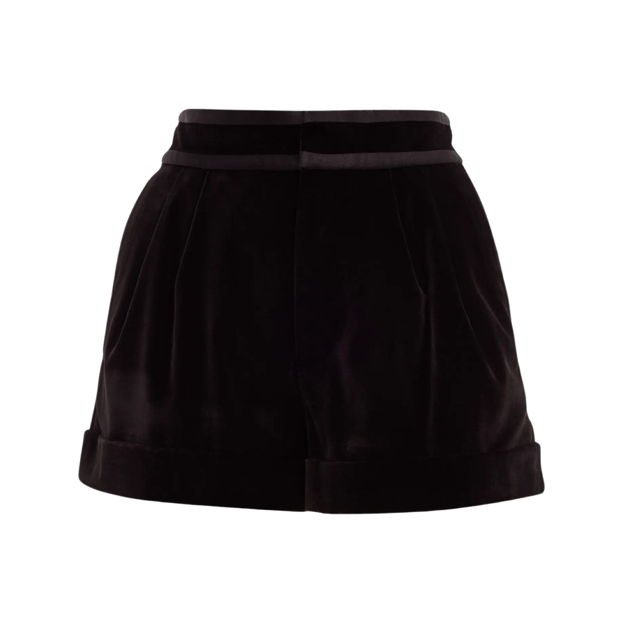 Conry Velvet Shorts W/ Satin Piping