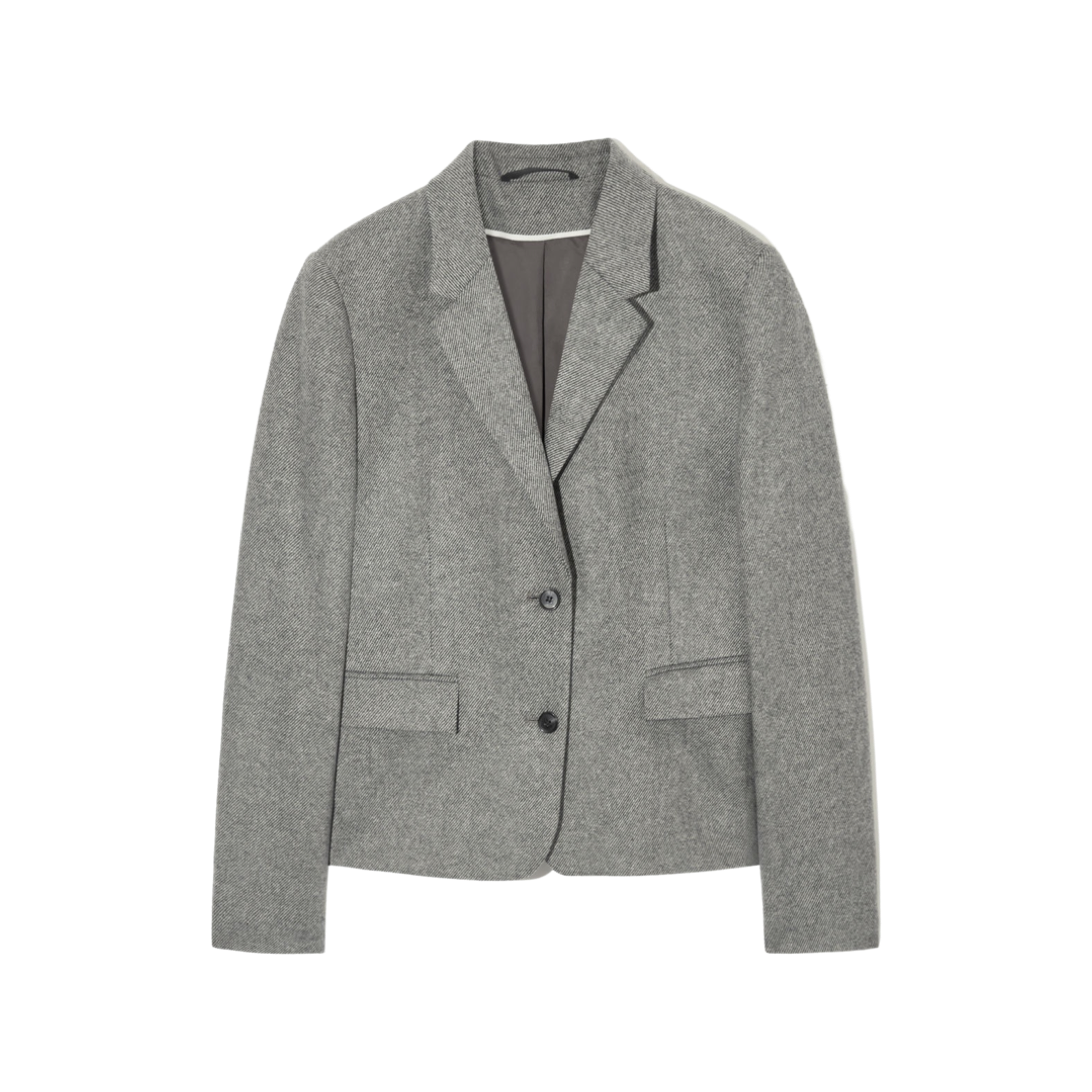 Regular-fit Cropped Wool-blend Blazer